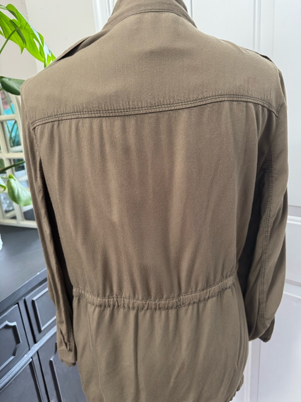 Caslon Olive Green Utility Jacket with Drawcord Waist - Picture 5 of 7